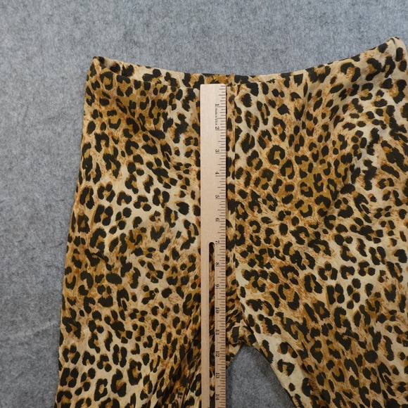 Spell Pants Womens Small Animal Print Vintage Leopard Samantha Bias Flare - Picture 4 of 11